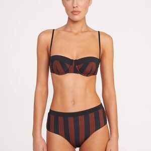 NWT STAUD Balconette Bikini Top and High Rise Bottoms XS